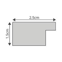 Mira Cadre en bois Nancy 50x65 cm - blanc - verre standard